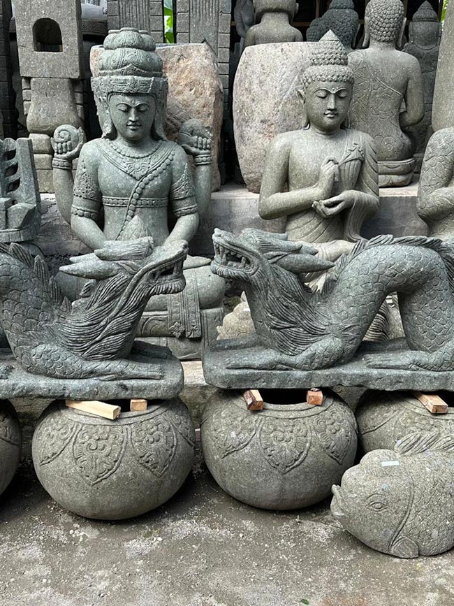 Java Lava greenstone statues Adelaide